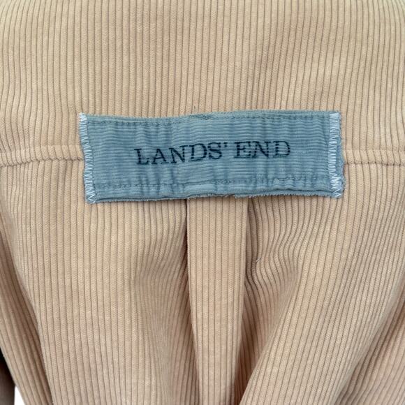 Upcycled Corduroy Shirt Shacket Colorblock Cottagecore Soft Neutral Fall Jacket - Picture 6 of 7